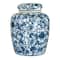 Hello Honey® 8'' Blue & White Ceramic Ginger Jar with Lid